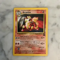💥 ARCANINE 2000 Pokemon TCG Black Star Promo # 6 Vintage Rare Non Holo - Image 1