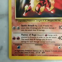 💥 ARCANINE 2000 Pokemon TCG Black Star Promo # 6 Vintage Rare Non Holo - Image 4