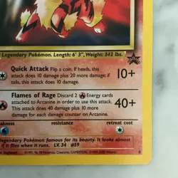 💥 ARCANINE 2000 Pokemon TCG Black Star Promo # 6 Vintage Rare Non Holo - Image 5
