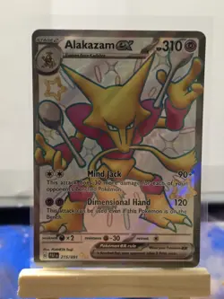 Pokemon TCG SV-Paldean Fates Alakazam ex #215/091 Shiny Ultra Rare - Image 1
