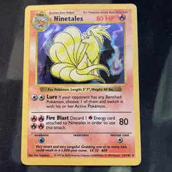 NINETALES SHADOWLESS HOLO - 12/102 WotC Pokemon TCG 1999 Base set DMG - Image 1