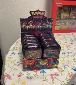 Pokemon TCG Mega Evolutions Mini Tin Display 10ct Sealed with Display Box - Image 1