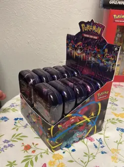 Pokemon TCG Mega Evolutions Mini Tin Display 10ct Sealed with Display Box - Image 2