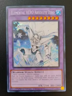 Near Mint Yugioh Elemental HERO Absolute Zero Secret Rare BLC1-EN004 - Image 1