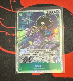 One Piece CCG Brook Character Card OP15-032 Holo 6000 Power Cost 6 - Image 1