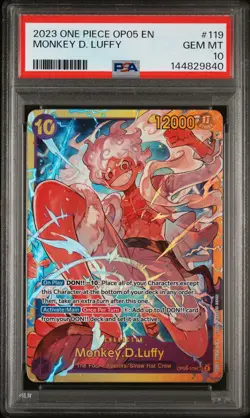 2023 ONE PIECE OP05-AWAKENING OF THE NEW ERA #119 MONKEY D. LUFFY PSA 10 - Image 1