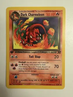 Dark Charmeleon 32/82 - 1ST Edition Team Rocket - Non Holo Pokemon TCG NM+ Card - Image 1
