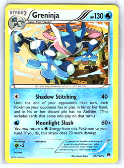 Greninja 40/122 Breakpoint NM or LP Pokemon Card - Image 1