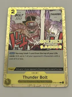 Thunder Bolt OP03-121 (Judge Pack Vol. 2) One Piece Promotion Card - Image 1