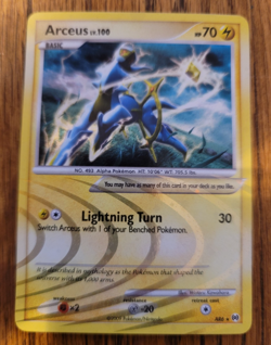 2009 Arceus AR6 Electric Holo Rare Platinum Promo Pokemon Card - Image 1