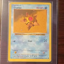 Pokemon Staryu 065/102 Base Set Shadowless Common English Card - Image 1