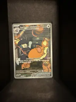 Pokemon TCG Destined Rivals Team Rockets Raticate Illustration Rare Card 202/182 - Image 1