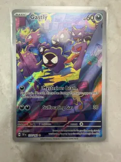Pokemon TCG Gastly Illustration Rare IR Holo Card 177/162 Temporal Forces - Image 1