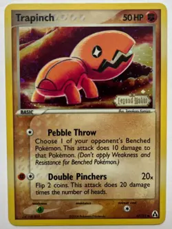 Trapinch 67/92 Reverse Holo ex Legend Maker 2005 Stamped Pokemon Card NM - Image 1