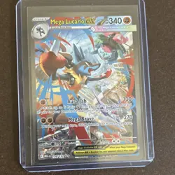 Pokemon Mega Lucario EX Mega Evolution Holo Fighting XY 227/XY-P 340 HP Card - Image 1