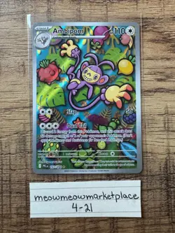 Pokemon Card Ambipom 107/094 Phantasmal Flames Illustration Rare - Image 1