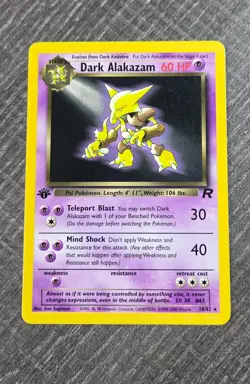 Dark Alakazam 1st edition Team Rocket 18/84 Pokemon Card Rare LP - Image 1