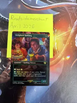 Delighted Halfling Borderless the Lord of the Rings: Tales of ME Foil Magic MTG - Image 1