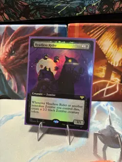 Headless Rider Innistrad Crimson Vow Rare Extended Art Foil Black MTG [372] - Image 1