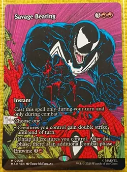 2025 Magic the Gathering Spiderman #M 0026 Savage Beating Non-Foil Mcfarlane - Image 1