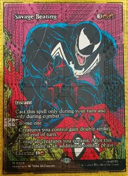 2025 Magic the Gathering Spiderman #M 0026 Savage Beating Non-Foil Mcfarlane - Image 3