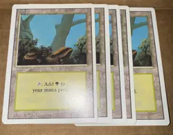 5 MTG Forest (A) - Rocks, NM-Mint, English Revised Edition - Image 1