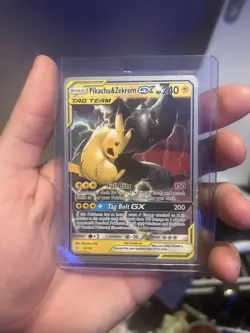 Pokemon Pikachu & Zekrom GX TAG TEAM Ultra Rare 33/181 World Championship 2019 - Image 1
