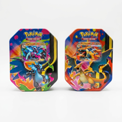 Mega Charizard X and Y Tins Sealed 2026 Set of 2 Pokemon TCG Phantasmal Flames - Image 1