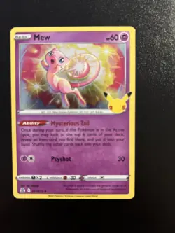 Pokemon TCG - Mew 011/025 Near Mint Holo Rare Celebrations - Image 1