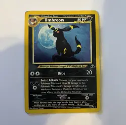 Pokemon TCG Umbreon 80 HP Neo Discovery Holo Rare 13/75 Stage 1 Unlimited - Image 1