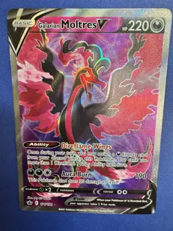 Pokemon TCG - Galarian Moltres V FULL ART SWSH06: Chilling Reign 176/198 NM - Image 3