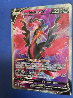 Pokemon TCG - Galarian Moltres V FULL ART SWSH06: Chilling Reign 176/198 NM - Image 5