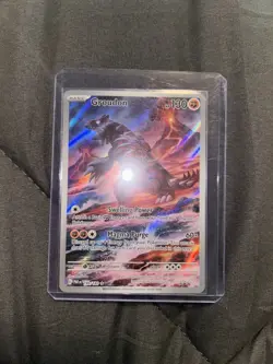 Pokemon Groudon 199/182 Paradox Rift Holo Illustration Rare Magma Purge 60x - Image 1