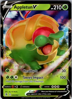 Appletun V 026/264 Holo V Rare Fusion Strike Pokemon Holo Near Mint - Image 1