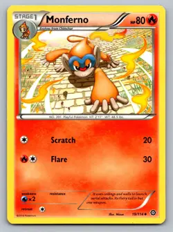 Pokemon TCG XY - Steam Siege Monferno 19/114 - Image 1