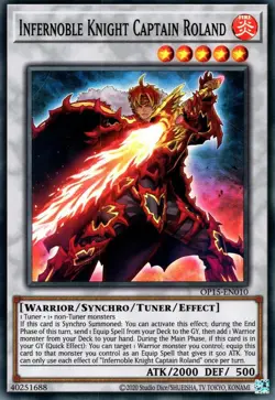 OP15-EN010 Infernoble Knight Captain Roland Super Rare UNL Edition NM YuGiOh TCG - Image 1