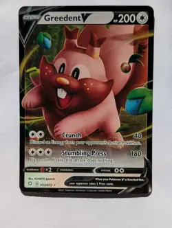 Greedent V 053/072 - Pokemon Shining Fates - Lightly Played Holo Ultra Rare - Image 1