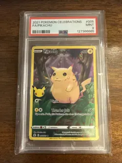 Pokemon TCG 2021 Celebrations Pikachu #5/25 PSA 9 - Image 1
