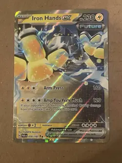 Pokemon Paradox Rift - Iron Hands EX Double Rare [70/182] - NM - Image 1