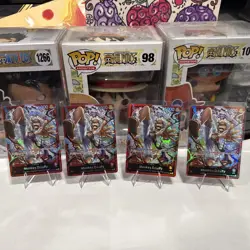 One Piece TCG Monkey.D.Luffy ST21-001 Gear 5 Foiled NM Leader Card - Image 1