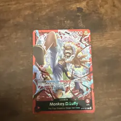 One Piece TCG Monkey.D.Luffy ST21-001 Gear 5 Foiled NM Leader Card - Image 2