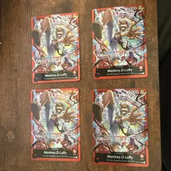 One Piece TCG Monkey.D.Luffy ST21-001 Gear 5 Foiled NM Leader Card - Image 3