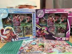 Bandai Namco One Piece Card Game Illustration Box Vol.3 & Vol.4 Booster Boxes - Image 1