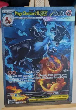 Pokemon Mega Charizard X EX Holo Mega Evolution Card 125/094 PFL EN - Image 1