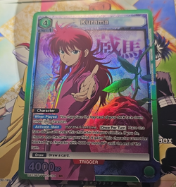 Kurama SR Holo Foil Character Card 4000 BP YYH-104 Yu Yu Hakusho Union Arena - Image 1