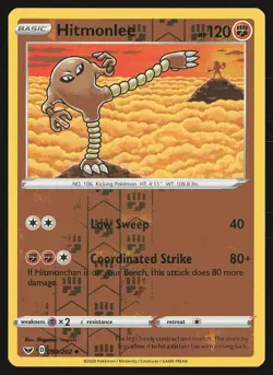 SWSH01: Sword & Shield Base Set Hitmonlee #094/202 Reverse Holo Pokemon Card - Image 1