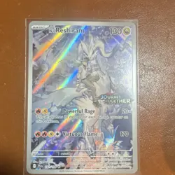 Pokemon N's Reshiram Illustration Rare Full Art Stamped Holo 167/159 Card - Image 1