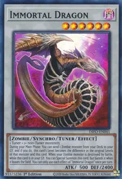 DIFO-EN041 Immortal Dragon Super Rare 1st Edition Near Mint YuGiOh TCG - Image 1