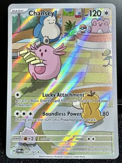 Pokemon TCG Chansey Illustration Twilight Masquerade Card 187/167 NM - Image 1