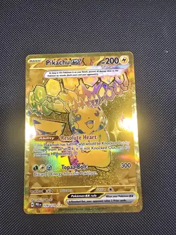 Pikachu ex 179/131 Prismatic Evolutions Gold Hyper Rare Pokemon Card - Image 1